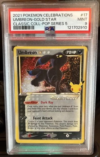 Umbreon Gold Star 17/17 - Celebrations - PSA 9