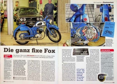 Oldtimer Praxis 3343) NSU Superfox mit 8,8PS Restaurierung - ein interessanter B
