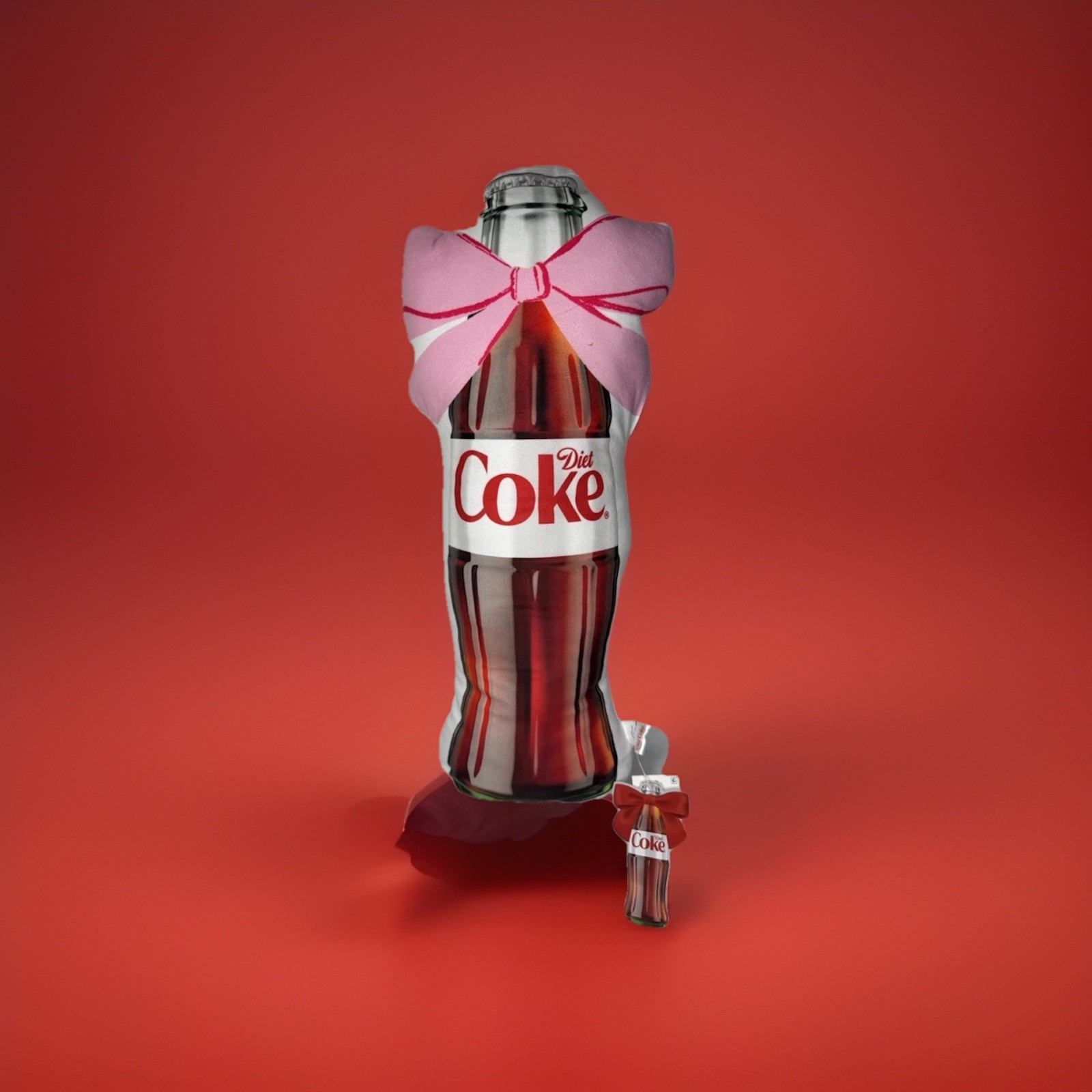 DIET COKE BOTTLE Novelty 19’ Plush Throw Pillow White NWT-TARGET COLLAB SOLD OUT