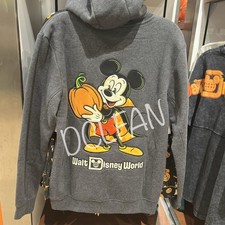 Disney Parks Halloween Mickey Mouse Zip Up Hoodie Adult XL NEW