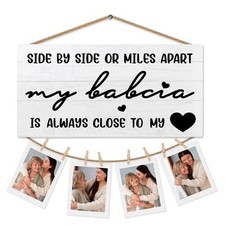 Babcia Picture Frame Photo Holder for Wall, Mother's Day Birthday Gifts for