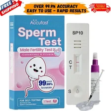 ACCUFAST Sperm Male Fertility Test Kit Pregnancy prep. Accuracy 99.99% FREE SHIP