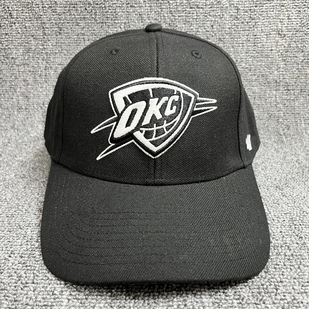 '47 Brand Oklahoma City Thunder NBA Adjustable Hat Cap Black White