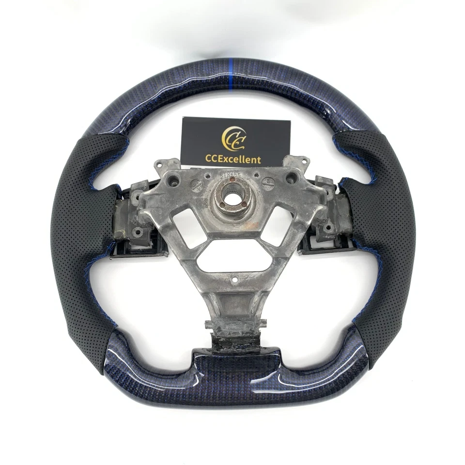 Volante de fibra de carbono real con moldura para Nissan 350Z/Z33 2002-2009 Foto 2 de 4