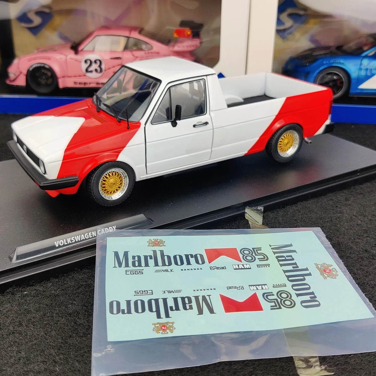 SOLIDO VW Caddy MK.1 Rouge 1982 - Voiture Miniature échelle 1/18 - Métal Et Plastique - Collection