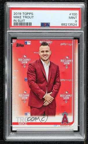 2019 Topps Image Variation SP (ASG Red Carpet) Mike Trout #100 PSA 9 MINT
