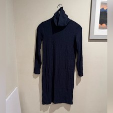 Club Monaco blue navy sweater dress turtleneck small
