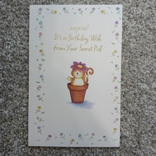 Freedom Greetings Birthday Card Womens White Floral Metallic Made In USA