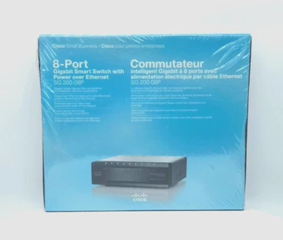 Cisco - SG200-08P - 8-Port Gigabit PoE Smart Switch (SLM2008PT) - Image 1 of 4