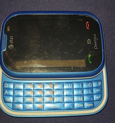 Pantech Pursuit P9020 - Blue ( AT&T ) Rare Slider Phone - untested