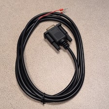 DB9 Female RS-232 Serial to Bare Wire Cable, Stripped Ends, 9 ft, Black