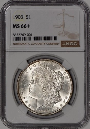 1903 Morgan Silver Dollar $1 NGC MS66+ *Reverse Toning*