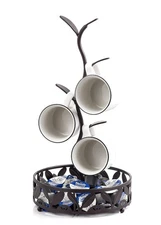 Mug Holder Countertop Tree Coffee Tea Cup Storage Rack Black Stand Small Area
