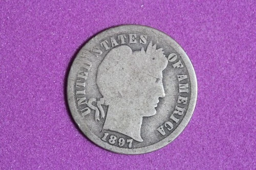 Estate Find 1897 S Barber Dime #K60205