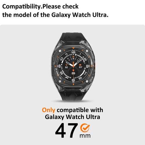 Bracelet Silicone Robuste pour Samsung Galaxy Watch Ultra 2025 Coque Intégrale Coque Bumper - Photo 25 sur 51