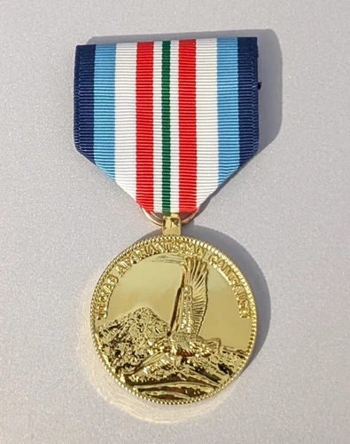 Texas Afghanistan Campaign Medal - GOLD -Discontinued Medal - Super Rare- Moiré