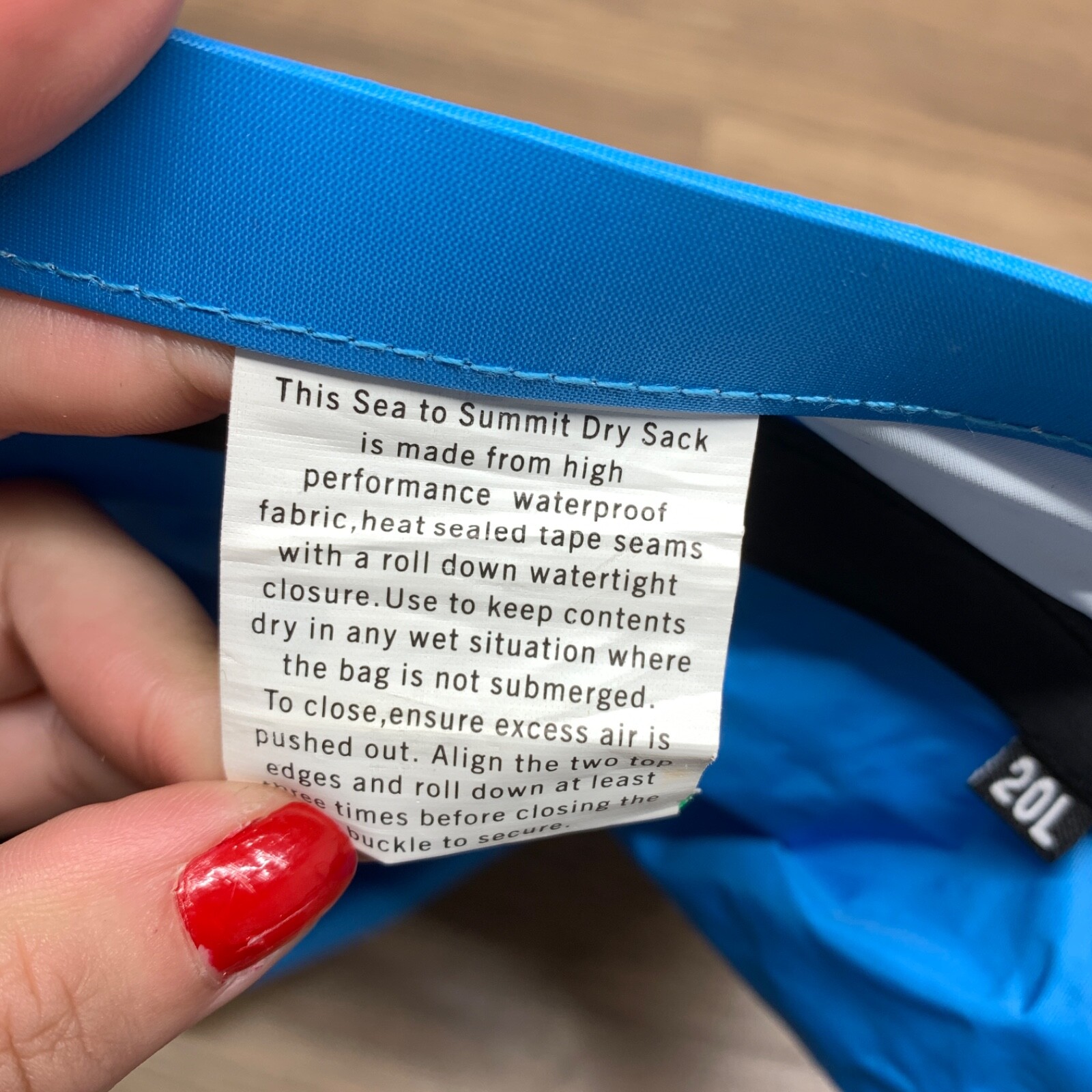 Sea To Summit Big River Waterproof Dry Bag 20L Blue Lightweight DrySack