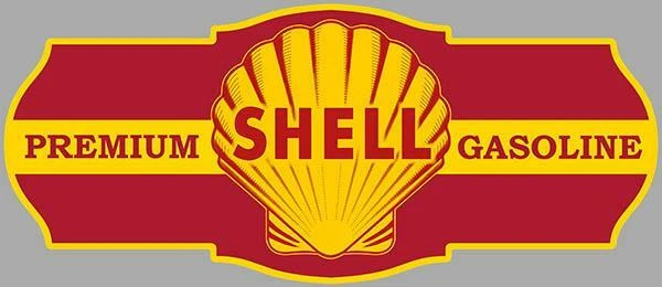 SHELL Premium Gasoline Sticker vinyle laminé