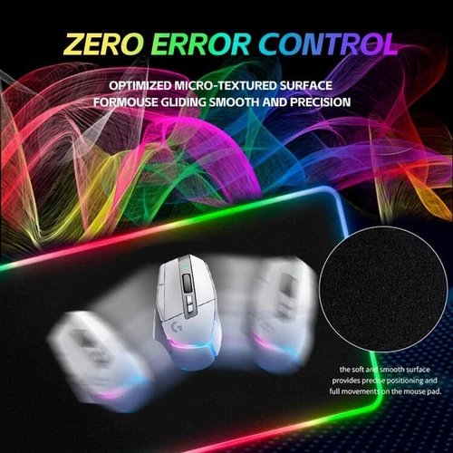 Large RGB Gaming Mouse Pad Keyboard Mat Non-Slip Rubber Base for Gamer Esports - Picture 9 of 13