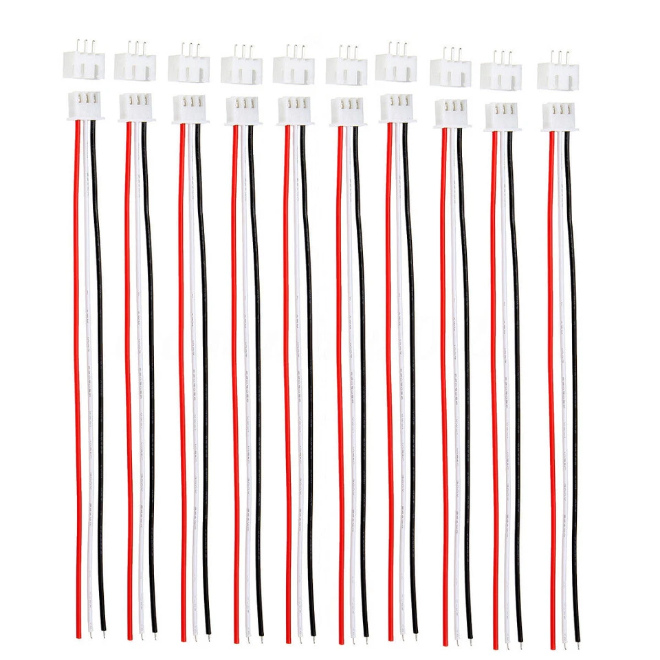 20X JST XH 2,54 Mm Kabel Stecker Steckverbindung Steckverbinder Satz 3 Pin - Bild 2 von 4