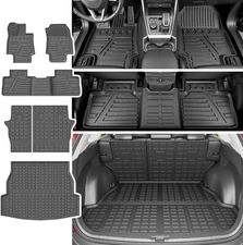 Floor Mats Trunk Cargo Liners Backrest Mat Anti-Slip For 2019-2025 Toyota Rav4