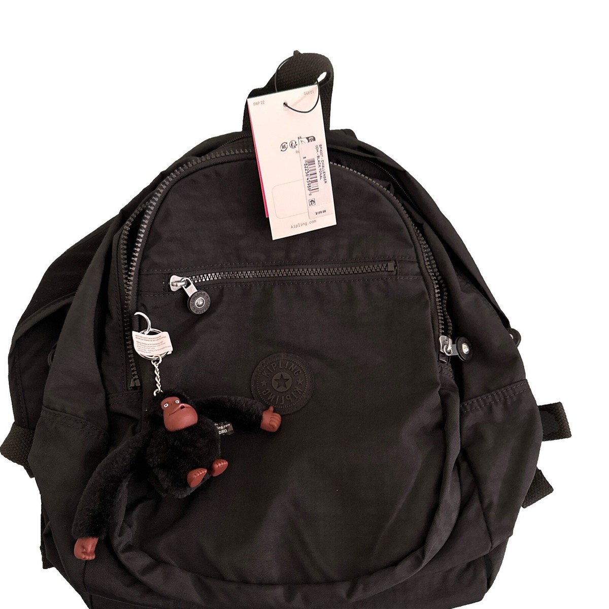 NWT Kipling Challenger Backpack, ODH BLACK TONAL | eBay
