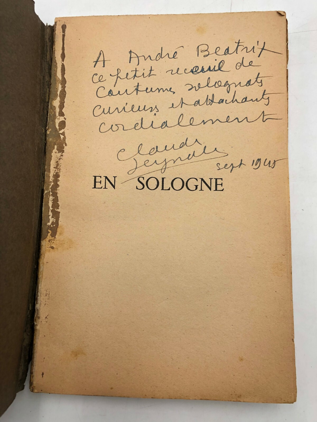En Sologne (enquête folklorique) avec 4 cartes hors-texte. Préface de A. Van Gen
