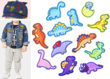 Embroidered Cartoon Dinosaur DIY Iron/Sew On Patch Badge Small Animals Applique