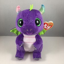 Ty Beanie Boos - DAPHNE the Purple Dragon 6 Inch Stuffed Animal Plush Toy MWMT