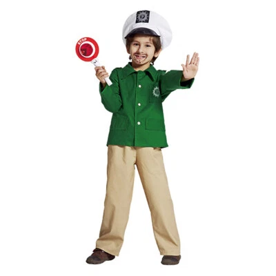 MOTTOLAND Polizisten Kostüm für Kinder / Karneval Fasching Jungen Polizei Grüne Jacke usw.