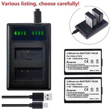 LP-E10 Battery or Dual Charger for Canon Rebel T3 T5 T6 EOS 1200D Kiss X50 X70