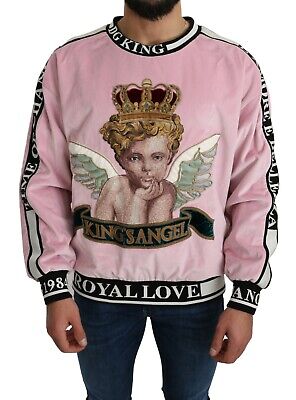 DOLCE & GABBANA Sweater Pink Cotton Royal Love Angel Print IT48/US38/M RRP  $1600 | eBay
