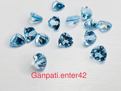 Blauer Topas Facettiert Trillion Schliff 8x8 MM Geeicht Größe Lose Edelstein Aa
