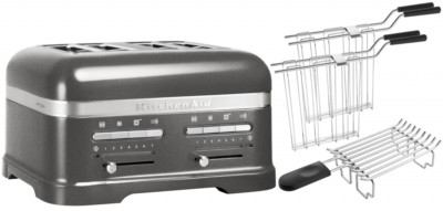 KitchenAid 4-Scheiben Toaster Artisan 5KMT4205 Brötchenröstaufsatz+Sandwichzange