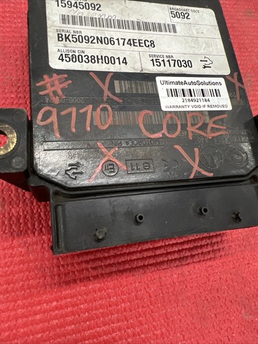CORE 06-09 DURAMAX 2500 3500 6.6L 15117030 ALLISON TCM TRANS COMPUTER # 9770 - Picture 3 of 7