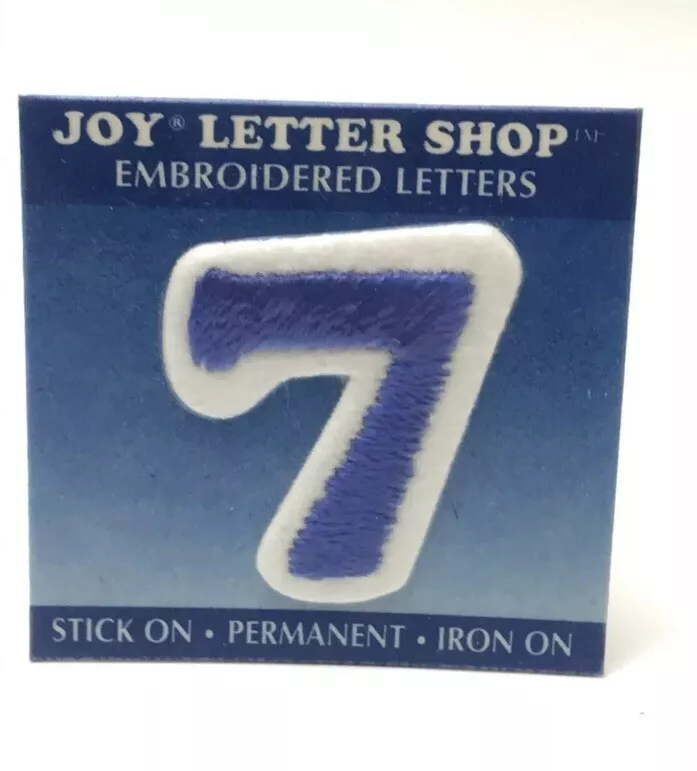 Joy Letter Shop Embroidered Letters/Numbers Iron On Stick On - PICK YOUR  CHOICE