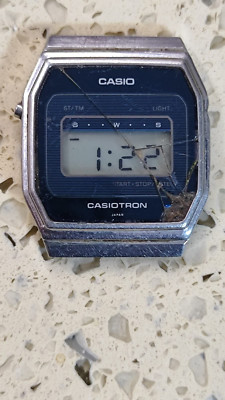 Casio Casiotron 96CS-59 Quartz LCD Digital Watch Work For Parts