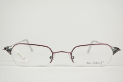 Vintage So What? Marion Ramm 46F986R 45[]20 140 Purple Half-Frame Glasses NOS