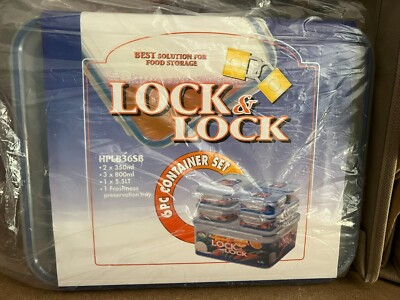 Lock & Lock 7-teiliges Pack Behälter Set HPL836SB 350ml 800ml 5,5 LT