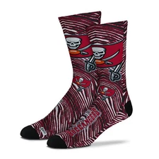 Zubaz by For Bare Feet NFL Youth Tampa Bay Buccaneers Zubified Dress Socks