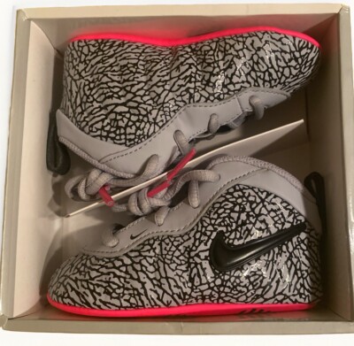  Nike Lil Posite Foamposite Pro (Cb) ''Elephant Print'' Grey Sz 3c [643145-002] 