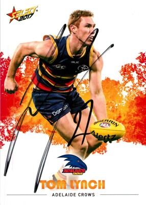 Signed 2017 ADELAIDE CROWS AFL Card TOM LYNCH