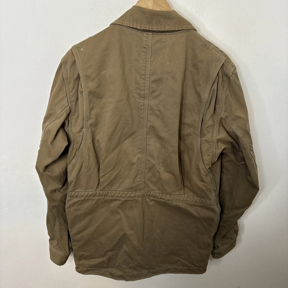 FCUK Men M Cargo Tac Jacket Coat Army Green Canvas Utility - Image 4 of 4