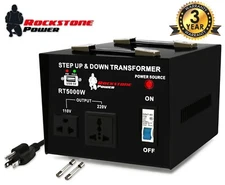 ROCKSTONE POWER 5000W Step Up/Down Voltage Converter Transformer 110V/220V