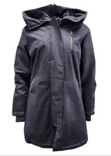 Hoodlamb Women's Black Oversized Warm Natural Hemp Coat 420 Nwt