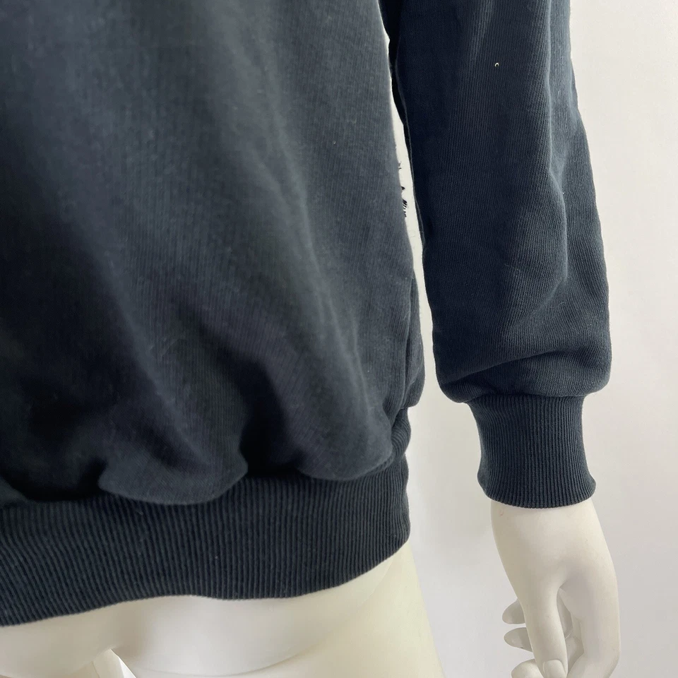 Stella McCartney Black Pullover Sweatshirt Size 42 L White Fringe Swirls Casual - Image 4 of 4