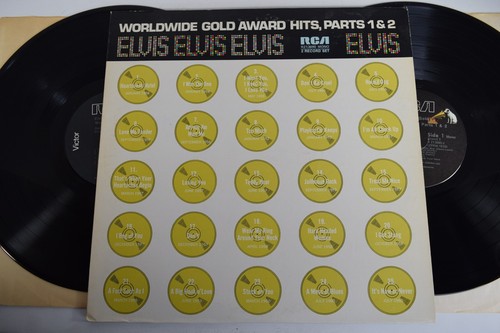 ELVIS PRESLEY WORLDWIDE GOLD AWARD GREATEST HITS 1 & 2 DBL LP Love Me Tender Exc - Picture 4 of 5