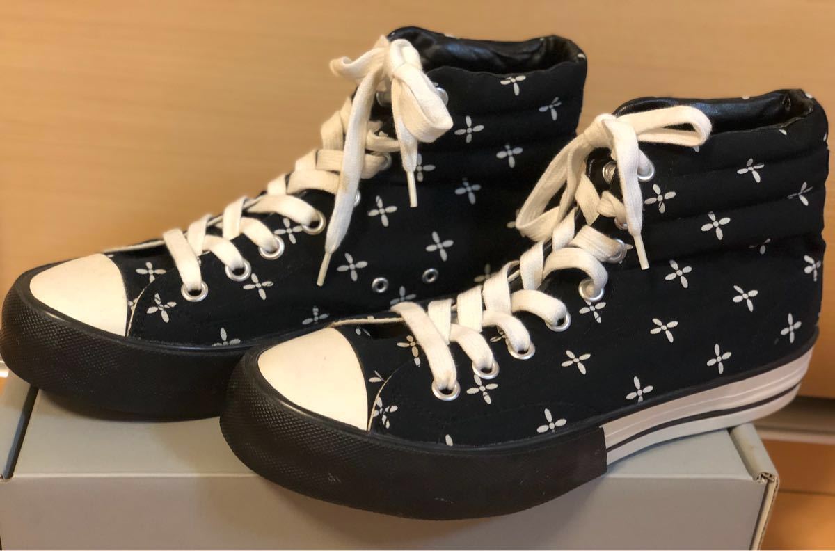 NUMBER NINE cross pattern sneakers US7 26 genuine redisun NUMBER NINE cross pattern sneakers US7 26 genuine redisun