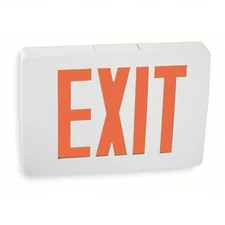 Lithonia LQC W 1 R EL N Lighting LED Exit Sign 120/277 Volts 0.60 Amps Die Cast