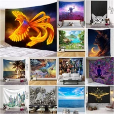 Large Animal Wall Hanging Forest Tapestry Blanket Throw Bedspread Scenery Cover